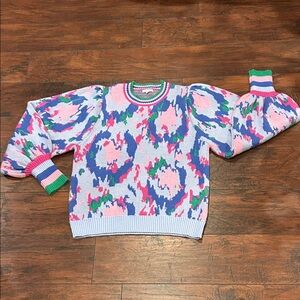JODIFL Multicolor Abstract Crewneck Sweater small